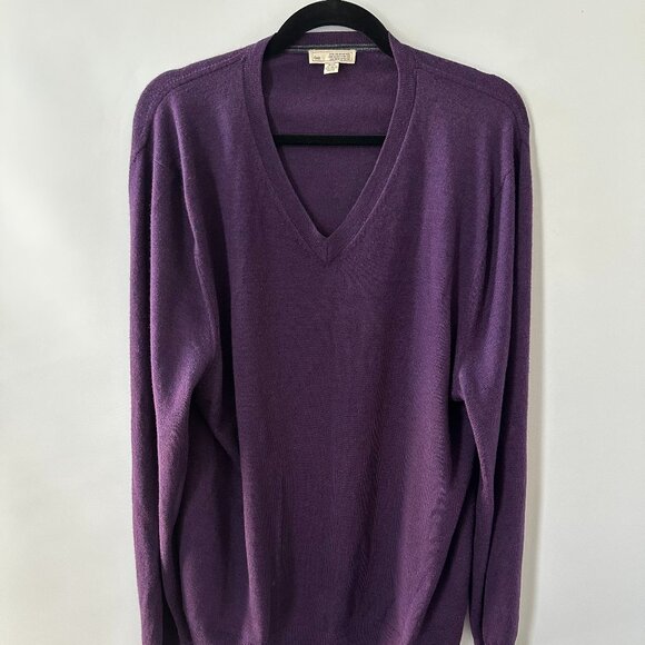 GAP Other - Purple Gap XL V-neck Sweater 100% Merino Wool